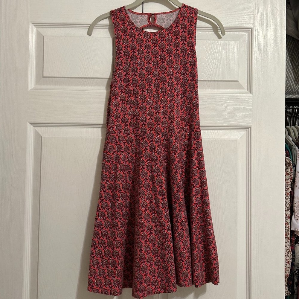 Hollister girls youth Pink Paisley Dress Sleeveless Peep Hole Cut Back SZ/S